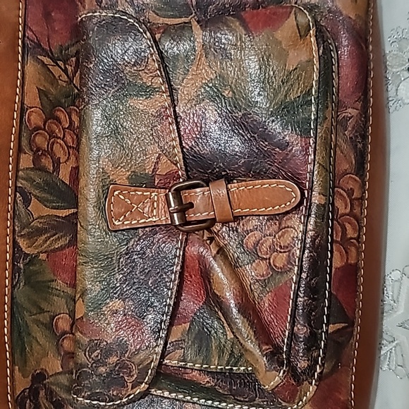 PatriciaNash. Rosa Benini Tan Ladies Womens Bag Leather Patch Appliqu - Picture 3 of 6